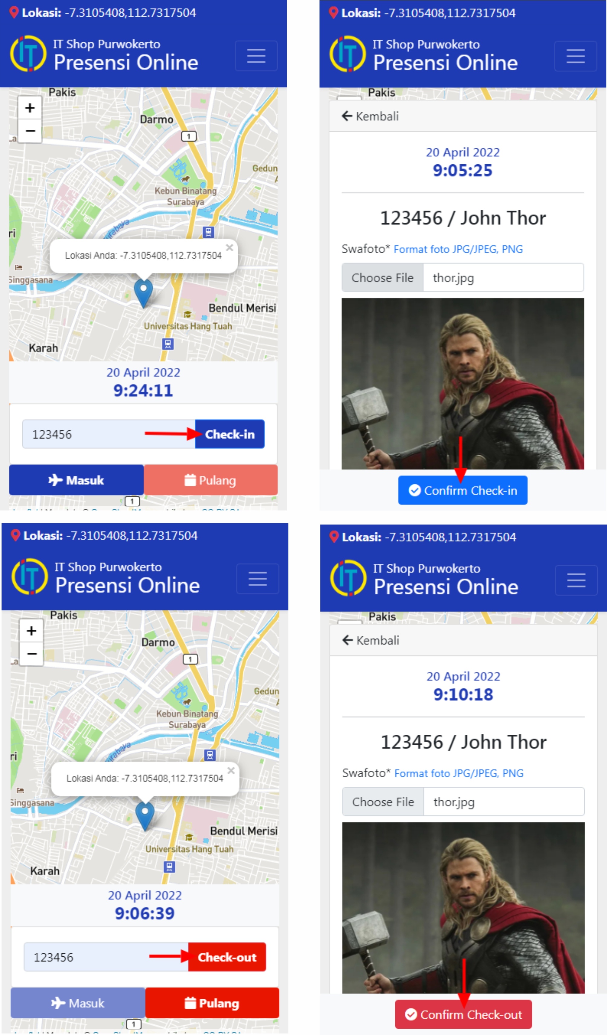 Langkah melakukan presensi